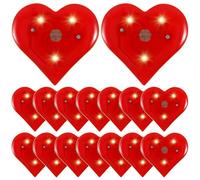 CALLARON 20pièces Épinglette Cœur Lumineuse Pour Saint-valentin Broche à Revers Clignotante Décoration Pour Mariage Et Fête