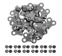 CALLARON 24 Ensembles Kit de Crochets et Rivets en Cuivre Noir pour Lacets de Chaussures d'alpinisme, Compatible et Résistant pour Réparation Rapide en Randonnée et Aventures Extérieures