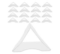 CALLARON 24 Pièces Socle de Cube Support de Cube Transparent en Plastique, Support Triangulaire, pour Minéraux et Pierres Gemmes, Usage Maison et Présentoir D'exposition