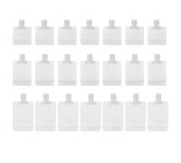 CALLARON 24pcs Pochette de Voyage pour Lotion Buse Autoportante, Paquet Cosmétique Imperméable en Plastique Blanc, Capacité 30ml 50ml 100ml, Étanche et Anti-fuite pour Rangement Valise