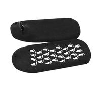CALLARON 2paires Lot De Chaussettes Hydratantes Pour Courtes Et Confortables Noir Et Bleu Et Filles