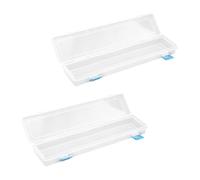 CALLARON 2pcs Boîte de Rangement en Plastique Transparent pour Stylos et Crayons Aquarelle, Facile D'accès, pour Étudiants et Enseignants
