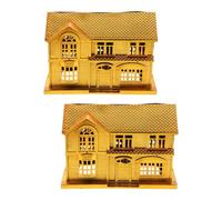 CALLARON 2pcs Maison Chinoise Ancienne en Plastique Or pour Cérémonie Commémorative, Offrandes Funéraires Élégantes, pour Fête des Fantômes Affamés et Qingming