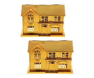 CALLARON 2pcs Maison Chinoise Ancienne en Plastique Or pour Cérémonie Commémorative, Offrandes Funéraires Élégantes, pour Fête des Fantômes Affamés et Qingming