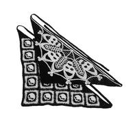 CALLARON 2pièces Bandana Au Crochet Motif Crâne Araignée Style Gothique Pour Femmes Filles Lot De Bandeaux Tricotés Triangle