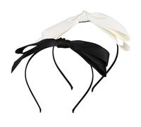 CALLARON 2pièces Bandeaux à Nœud Satin Bandeaux Fins Et Confortables Avec Nœud Pour Femmes Accessoire De Fête Élégant Et Mignon Pour Toutes Les Occasions