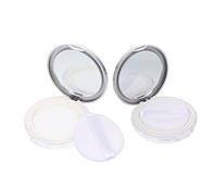 CALLARON 2pièces Boîte à Poudre Pour Voyage Avec Houppette Et Filet De Rangement Contenant à Poudre Cosmétique Compacte Et Légère