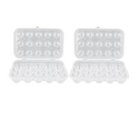 CALLARON 2pièces Boîte de Rangement Œufs Frigo avec Couvercle Compartiments Protecteur Antichoc Transparent pour Conservation Fraîcheur