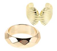 CALLARON 2pièces Bracelets Manchettes Géométriques Ouverts de Bijoux de Bras pour Homme et Femme Design Unique sans Matière Spécifique