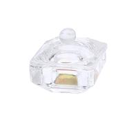 CALLARON 2pièces Coupe à Ongles Verre Octogonal Avec Couvercle Pour Mélanger Liquide Acrylique Petite