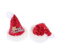 CALLARON 2pièces Épingles à Cheveux Chapeau De Noël Lot De Décoration De Fête Épingle à Cheveux Raffinée