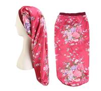 CALLARON 2pièces Femme Satin Synthétique Imprimé Floral Décoratif Pour Soins Capillaires Et Bonnet De Chimiothérapie