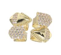 CALLARON 2pièces Grills Halloween Zircone Avec Canines De Vampire Réalistes Bijoux Dentaires Hip-hop Pour Cosplay Et Fêtes Prothèses Dentaires Faciles à Installer Et Retirer