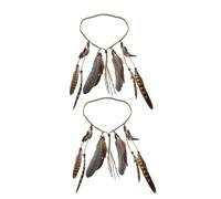CALLARON 2pièces Headbands Plumes Pour Femmes Accessoire De Cheveux Éthique Pour Fêtes Festivals Et Costumes Coiffure Vintage Avec Détails Tressés