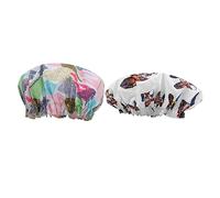 CALLARON 2pièces Lot De Bonnets De Bain Imperméables Réutilisables Double Pour Protection Des Cheveux Chez Femmes