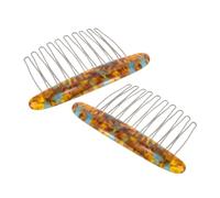 CALLARON 2pièces Lot De Peignes à Chignon Avec Pointes Fer Accessoires De Coiffure Français Pour Chignons Et Coiffures Élégantes