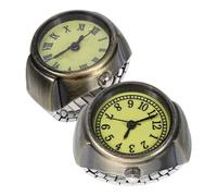 CALLARON 2pièces Montre-Bague Unisexe Vintage avec Chiffres Arabes et Romains Élégante et Pratique pour Événements Travail ou Loisirs