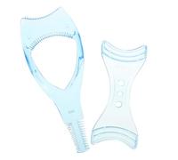 CALLARON 2pièces Outil Maquillage Cils Avec Pochoir Bleu Et Rose Pour Appliquer Mascara Et Eyeliner Guide Cils Naturel Séparateur Et Peigne Précis Pour Maquillage Quotidien Et Professionnel