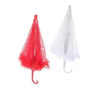 CALLARON 2pièces Parapluie Dentelle et Tulle Lot de Parapluies de Mariage Accessoire Décoratif pour Photos Vintage et Mariages