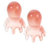 CALLARON 2pièces Peigne Masseur Chevelu Pieuvre Lot de Outil Massage Relaxant Points Acupression Usage Quotidien Rose Léger Portable