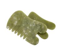 CALLARON 2pièces Planche de Gua Sha Naturelle pour Visage Outil de Massage Facial Pierre de Jade Grattoir Visage pour Points de Déclenchement