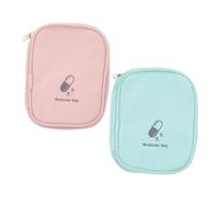 CALLARON 2Pièces Portable Family Medicine Bag Lightweight Medical Supply Storage Pouch For Travel And For Home Office And Outdoor Use
