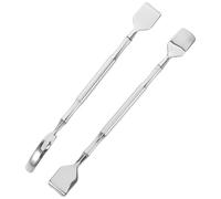 CALLARON 2pièces Spatules Makeup Acier Inoxydable Pour Élimination Points Noirs Et Massage Facial Outils De Beauté Réutilisables Pour Soins Peau Et Cosmétiques