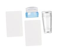 CALLARON 2pièces Tampons Silicone Pour Nail Art Kit De Stamping Avec Raclettes Style French Manucure Outils De Manucure