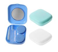CALLARON 3 Ensembles Boîte à Lentilles Miniature Étui Cosmétique pour Lentilles de Contact Case de Voyage Étanche avec Accessoires