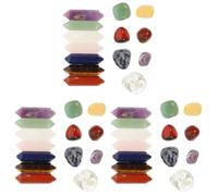 CALLARON 3 Ensembles Pierre De Yoga En Cristal Cristaux Pour Chakra Quartz Décoration Pierres De Cristal Pierre De Cristal Naturelle De Yoga Pierre Naturelle 14 Pièces * 3