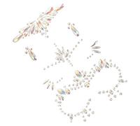 CALLARON 3 Feuilles Lot De Autocollants Visage Cristaux Phosphorescents Tatouages Pour Halloween Fêtes