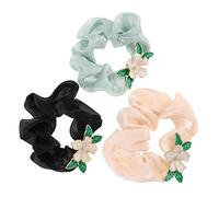 CALLARON 3 Pièces Anneaux Élastiques Cheveux Lot D'élastiques Accessoires Cheveux Fille Épurés Fleurs Raffinées