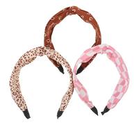 CALLARON 3 Pièces Bande de cheveux vérifié pour Français bandeau bandana bandes de cheveux de mode coiffe large femme Accessoires de cheveux des filles en tissu