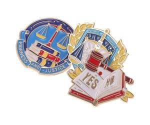 CALLARON 3 Pièces Broche Juridique, Épingle de Juge, Alliage, Élégante, Affichage D’identité Professionnelle, Décoration Stylée, pour Avocats et Diplômés en Droit, Remise de Diplôme,
