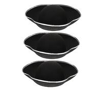 CALLARON 3 Pièces Chapeau de Pirate Tricorn Lot pour Adultes et Garçon Fille Accessoires de Costume pour Cosplay Fêtes et Spectacles