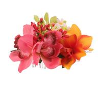 CALLARON 3 Pièces Peignes Fleuris Hawaiens pour Cheveux Accessoires Exotiques pour Mariage et Plage Peignes Latéraux Orchidée Pinces Boho Légères et Durables pour Femmes et Filles