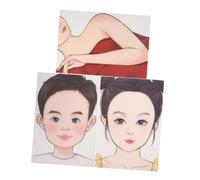 CALLARON 3 pièces Planche de Pratique de Peinture Visage Réutilisable Lot de Modèles Colorés Lavables pour Débutants et Artistes Forme Réaliste pour Maquillage et Festivals