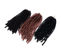 CALLARON 3 Pièces tresse sale perruques cosplay perruques de cheveux de femmes noires dreadlocks perruques tressées afro-américaines cheveux tressés au crochet