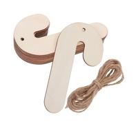 CALLARON 30 Pièces de Décorations de Noël en Bois Brut de Canne à Sucre avec Ficelle, Tranches de Bois Vierges pour Activités Manuelles, DIY Peinture Créative, Décoration Sapin