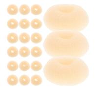 CALLARON 30 Pièces Mini Donuts pour Chignon Petits Cheveux Accessoire Coiffure Chignon Blanc Petit Format Rapide et Facile Adapté Bureau et Occasions Spéciales