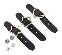 CALLARON 3pcs Boucles Détachables en Pu et Métal pour Jupe Plissée, Décoratives et Faciles à Fixer, pour DIY et Assortir aux Tenues