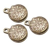 CALLARON 3pcs Pendentifs Cloches en Laiton Vintage pour Bricolage Diy, Décorations Suspendues pour Arbre de Noël, Ambiance Festive et Tradition de Vacances