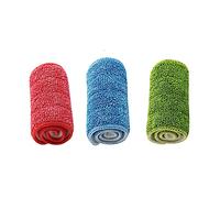 CALLARON 3pièces Chiffon à Franges Lingettes De Rechange Accessoires De Nettoyage par Pulvérisation Eau Outil De Nettoyage des Sols pour Coins De Salle De Bain Et Cuisine Rouge Bleu Vert