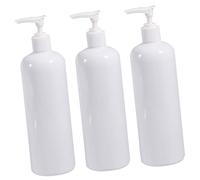 CALLARON 3pièces Distributeur de Gel Douche Flacon Pompe Vide Bouteille Distributrice de Shampoing pour Lotion ou Savon Liquide Blanc Couleur Aléatoire