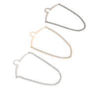 CALLARON 3pièces Épingles à Cravate Cuivre Chaîne de Maillons pour Costumes Chemises et Cravates Affaires Accessoires de Déguisement