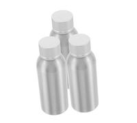 CALLARON 3pièces Flacons de Voyage Vides Aluminium Lot Bouchons à Vis pour Soins de Peau Huiles Essentielles Rechargeables Étanches pour Démaquillant Lotion Gel Douche