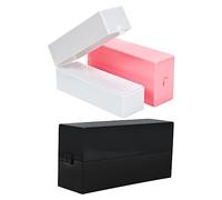 CALLARON 3pièces Organisateur De Ponçage Pour Ongles Coffret De Rangement Emplacements Rose Blanc Et Noir Pour Manucure Et Accessoires De Nail Art