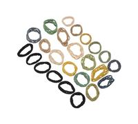 CALLARON 4 Ensembles Élastiques Cheveux Femme Haute Élasticité Sans Tiraillement Liens Épais Doux pour Cheveux Bandes Tissu Stretch Accessoires Sportifs Quotidien Festival Sans Dommage