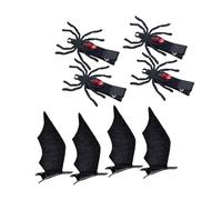 CALLARON 4 Lot Pinces à Cheveux Cosplay Halloween Petites Démons et Araignées Accessoires et Durables pour Filles Maintien Ferme pour Fête Costumée