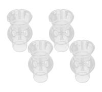 CALLARON 4 Pièces Abat-jour en Verre Clair pour Lampe à Pétrole Finition Spéciale, Design Raffiné, Couvercle Pratique et Résistant au Vent pour Usage Domestique